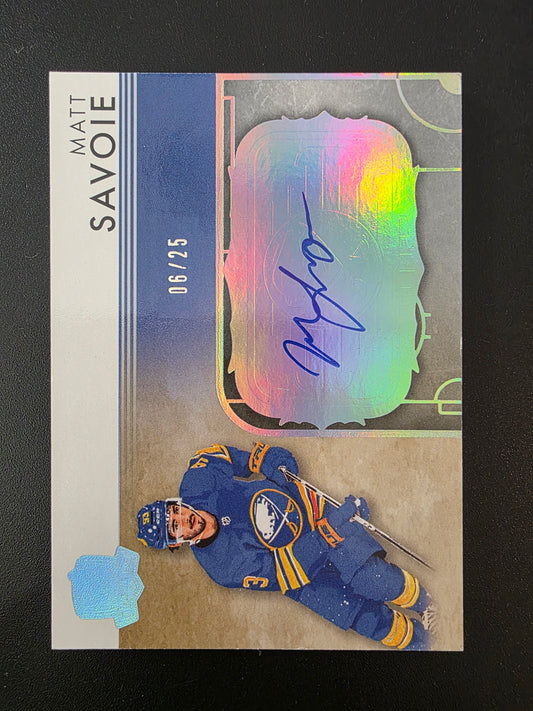 2023-24 Upper Deck The Cup - Rookie Rink Gallery - Autographs - Matt Savoie #RGMS-V1 /25 RY