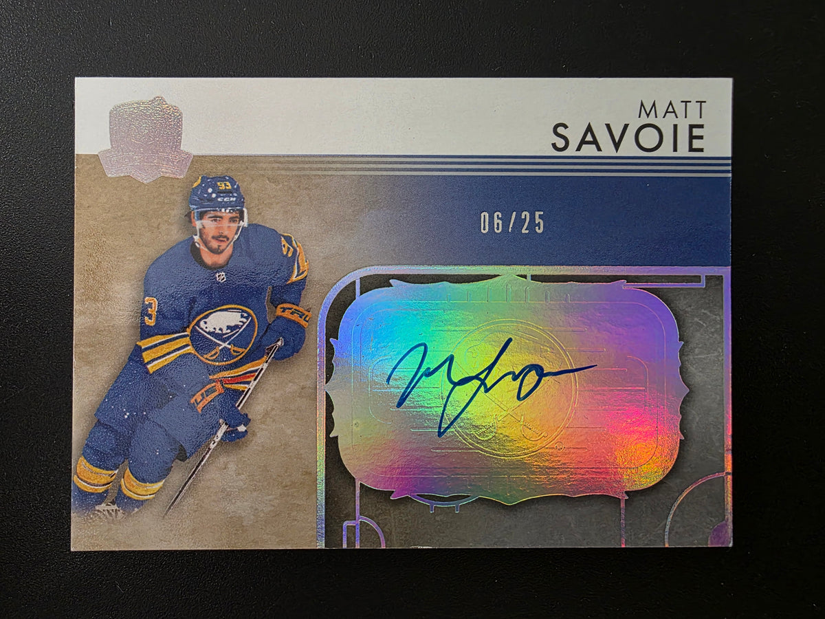 2023-24 Upper Deck The Cup - Rookie Rink Gallery - Autographs - Matt Savoie #RGMS-V1 /25 RY
