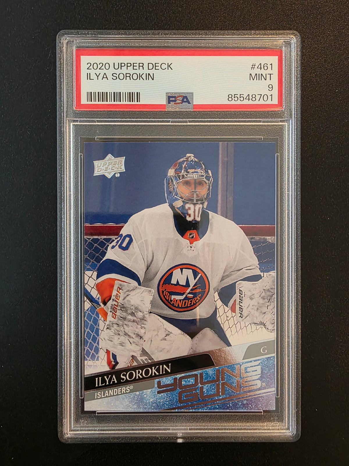 2020-21 Upper Deck - Young Guns - Ilya Sorokin #461 PSA 9 RC