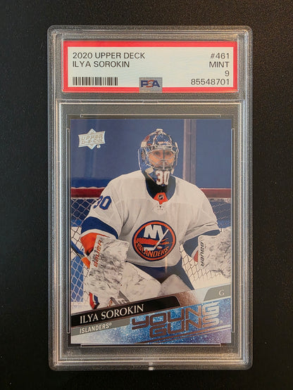 2020-21 Upper Deck - Young Guns - Ilya Sorokin #461 PSA 9 RC