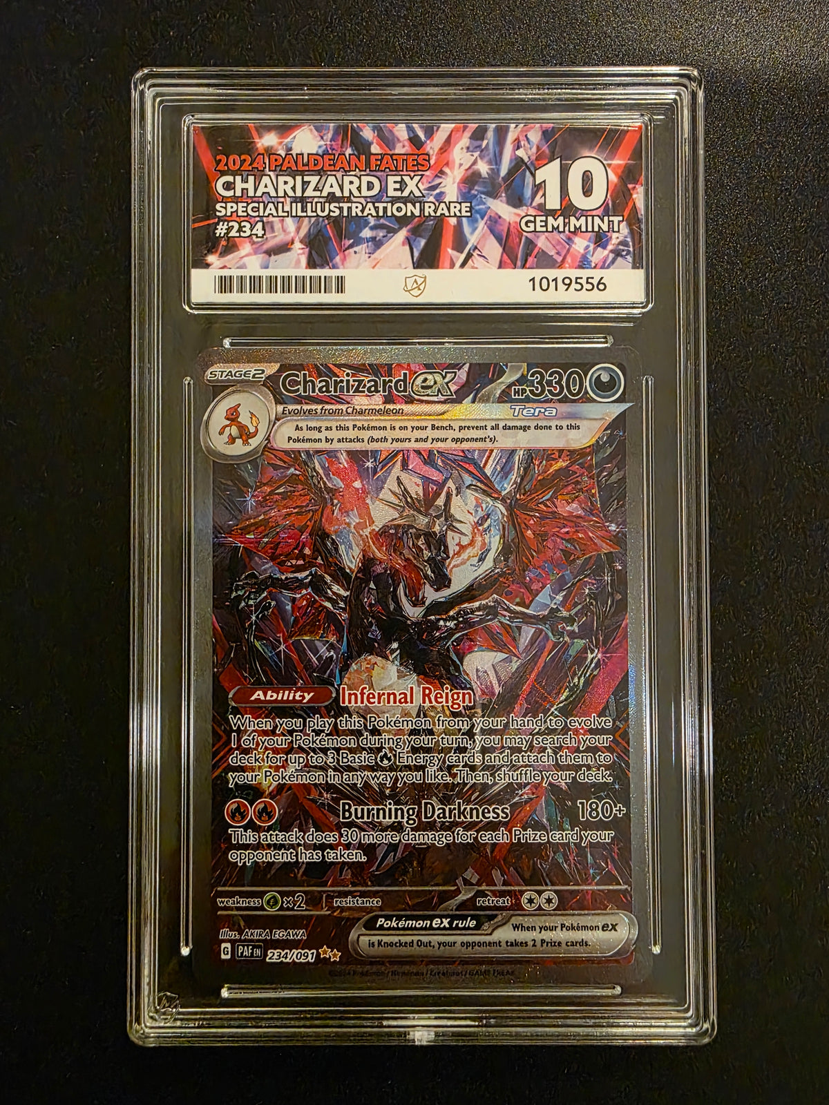 2023 Pokemon Scarlet & Violet - Paldean Fates - Special Illustration Rare - Charizard ex #234 ACE 10