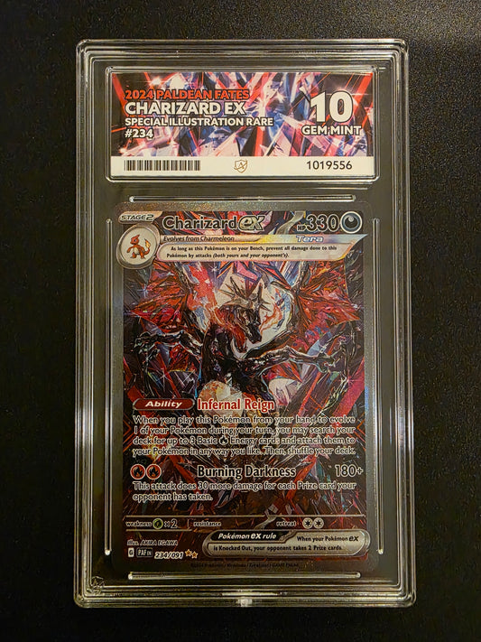 2023 Pokemon Scarlet & Violet - Paldean Fates - Special Illustration Rare - Charizard ex #234 ACE 10