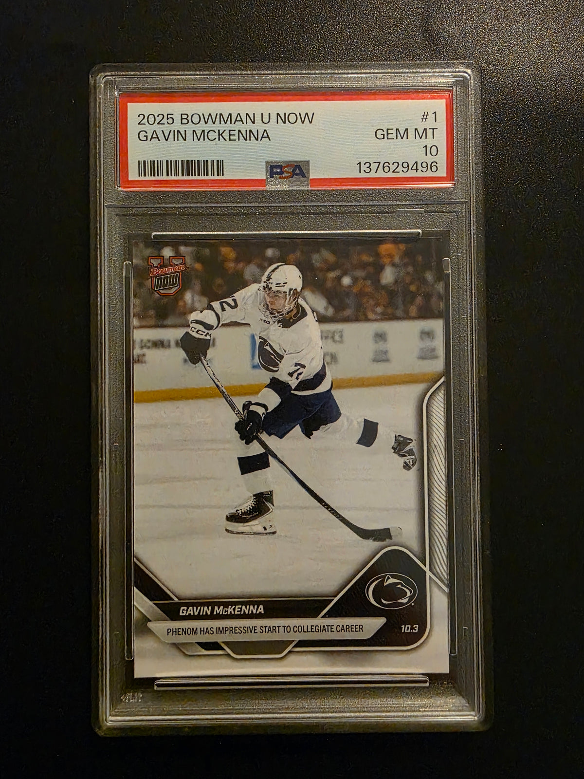 2025-26 Bowman U Now - Gavin McKenna  #1 /14060 PSA 10 PRC