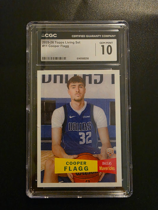 2025-26 Topps NBA Living Set - Online Exclusive - Cooper Flagg #11 CGC 10 RY