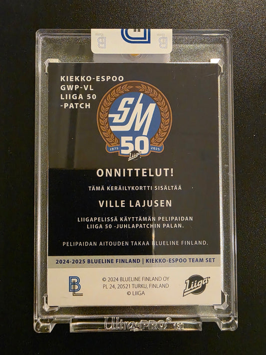 2024-25 Blueline Kiekko-Espoo Team Set Patch - Ville Lajunen #KIEKKO-ESPOO GWP-VL /9