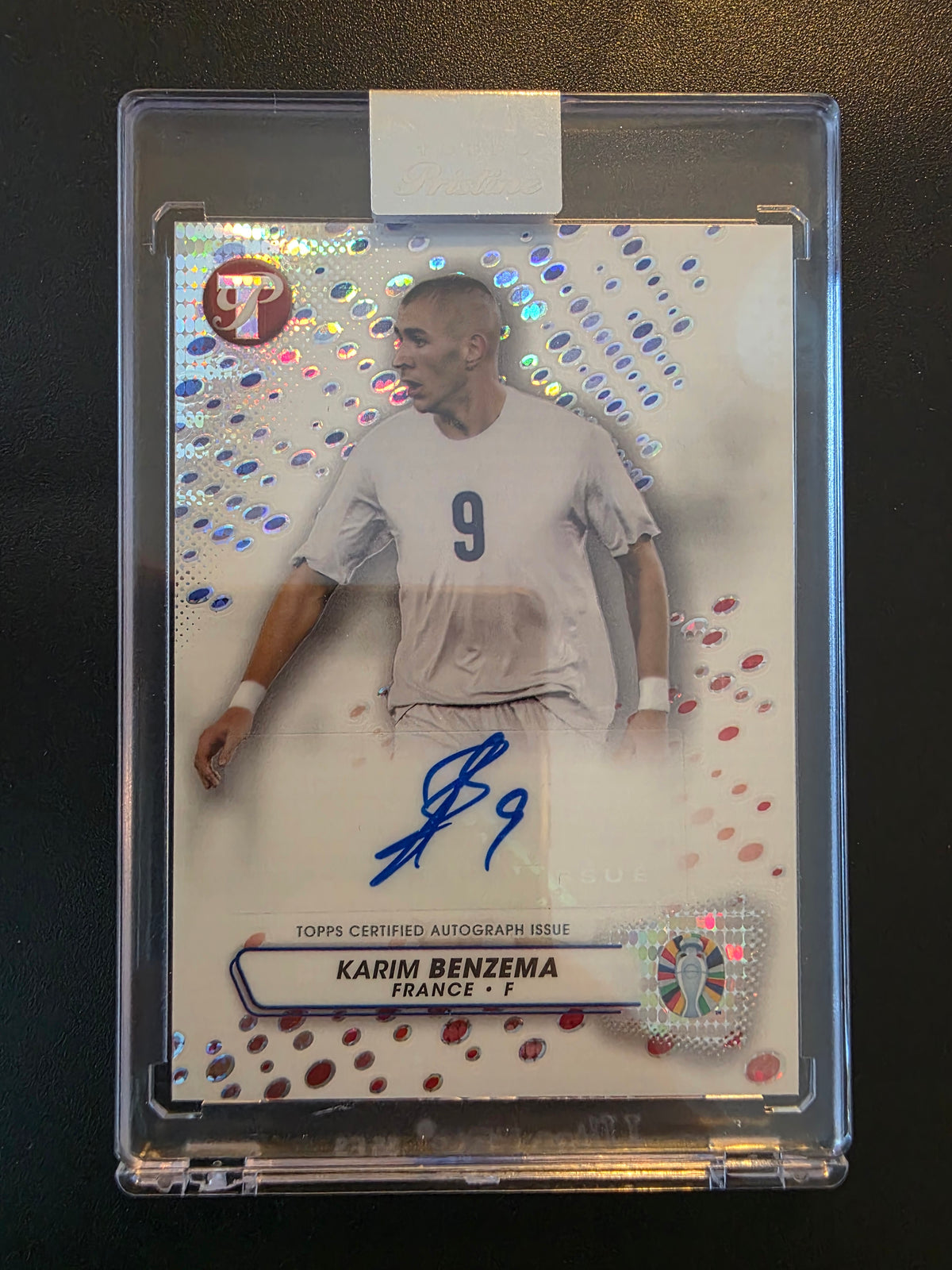 2023 Topps Pristine Road to UEFA Euro 2024 - Autographs - Pristine Pulsar Refractor - Karim Benzema #PA-KB /99