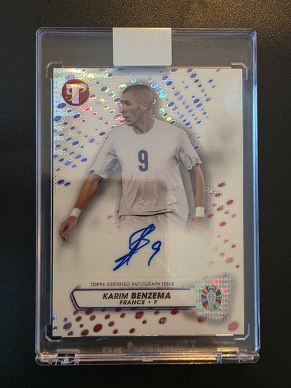 2023 Topps Pristine Road to UEFA Euro 2024 - Autographs - Pristine Pulsar Refractor - Karim Benzema #PA-KB /99