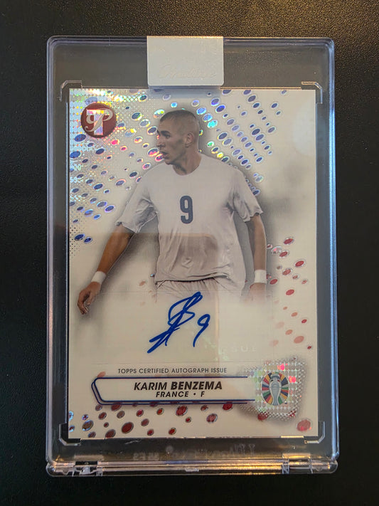 2023 Topps Pristine Road to UEFA Euro 2024 - Autographs - Pristine Pulsar Refractor - Karim Benzema #PA-KB /99