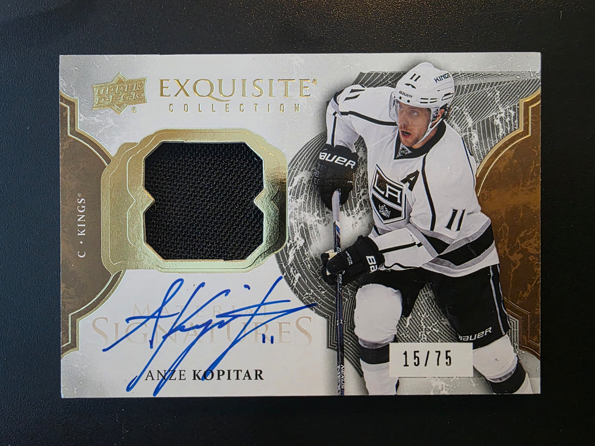 2016-17 Upper Deck Ice - Exquisite Material Signatures - Anze Kopitar #EMS-AK /75