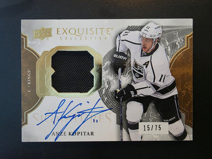 2016-17 Upper Deck Ice - Exquisite Material Signatures - Anze Kopitar #EMS-AK /75