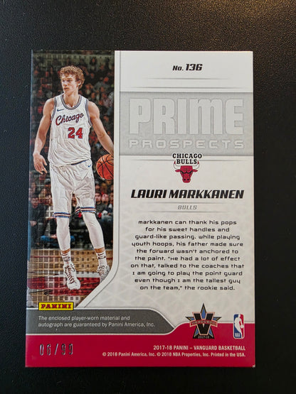 2017-18 Panini Vanguard - Prime Prospects Signatures - Lauri Markkanen #136 /99 RC