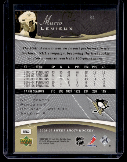 2006-07 Upper Deck Sweet Shot - Mario Lemieux #84