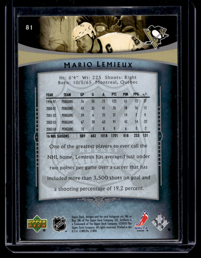 2005-06 Upper Deck Artifacts - Mario Lemieux #81