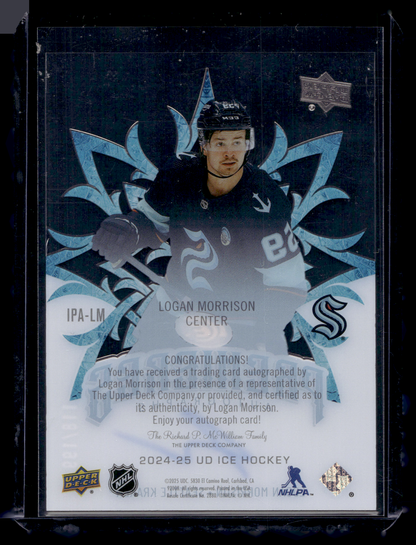 2024-25 Upper Deck Ice - Ice Premieres Autographs -  Logan Morrison #IPA-LM /199 RY