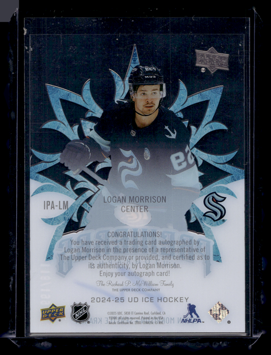 2024-25 Upper Deck Ice - Ice Premieres Autographs -  Logan Morrison #IPA-LM /199 RY