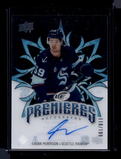 2024-25 Upper Deck Ice - Ice Premieres Autographs -  Logan Morrison #IPA-LM /199 RY