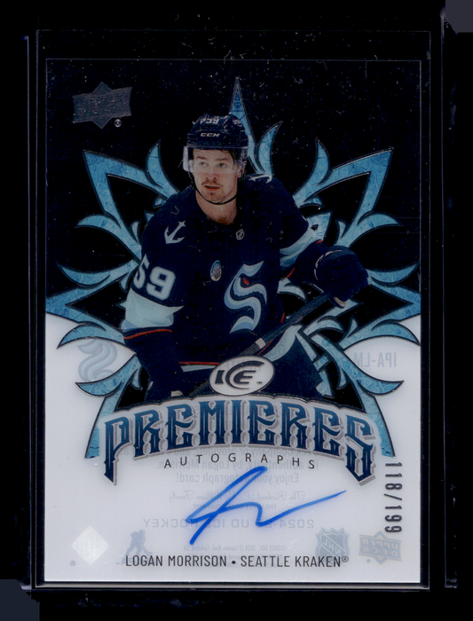 2024-25 Upper Deck Ice - Ice Premieres Autographs -  Logan Morrison #IPA-LM /199 RY