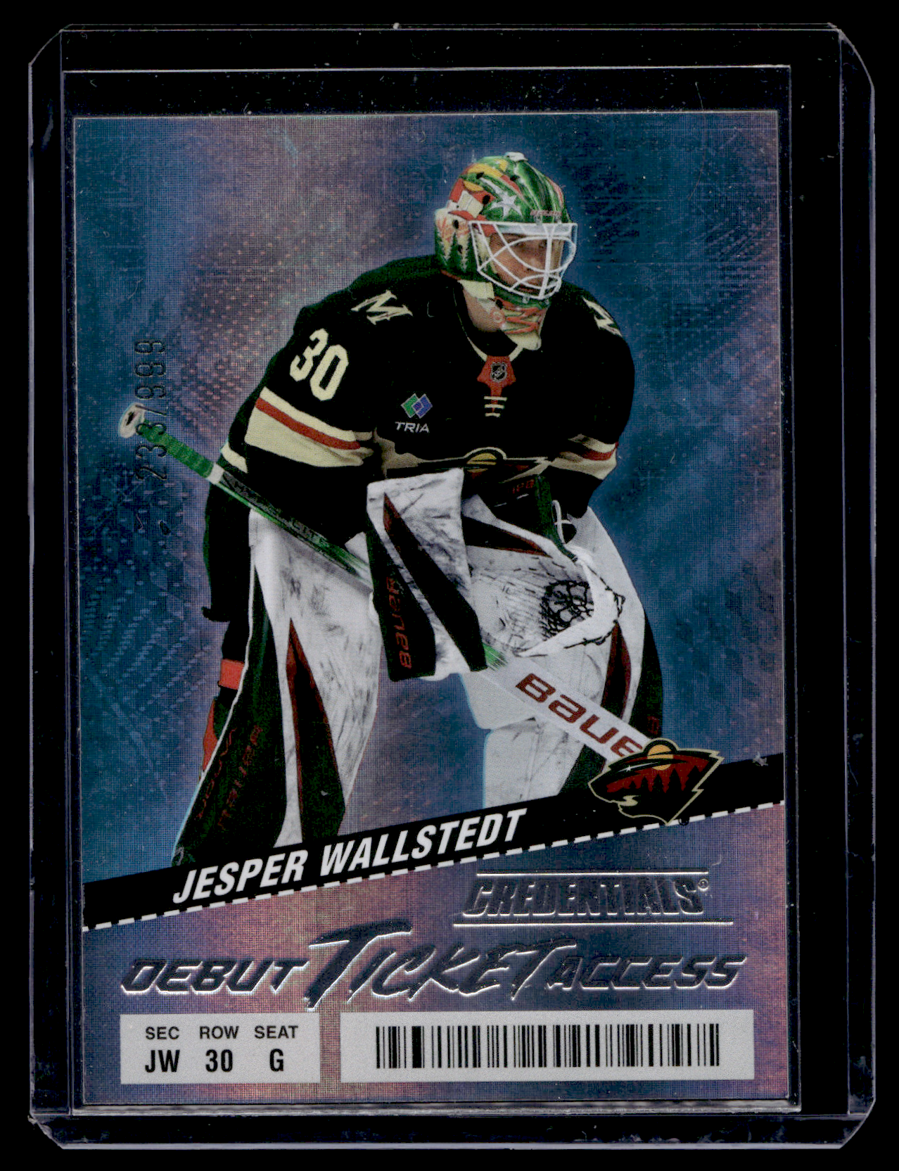 2024-25 Upper Deck Credentials - Debut Ticket Access - Jesper Wallstedt #131 /999 RC