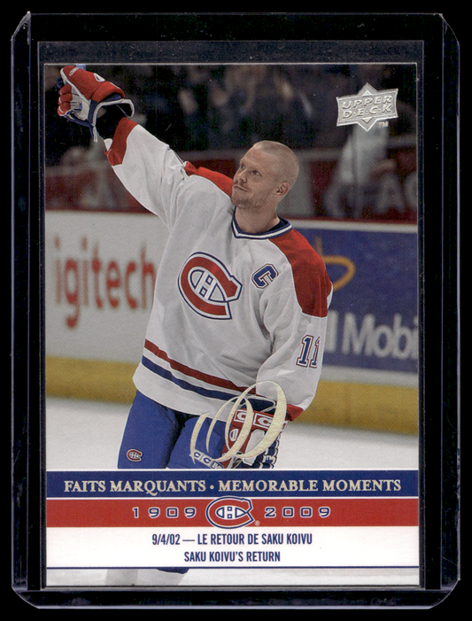 2008-09 Upper Deck Montreal Canadiens Centennial Set - Saku Koivu #300
