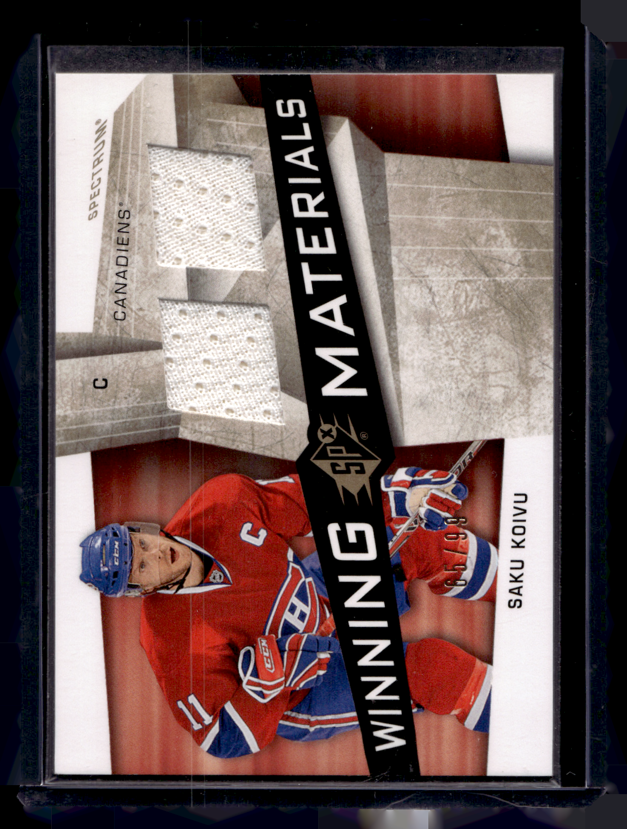 2008-09 Upper Deck SPx - Winning Materials - Spectrum - Saku Koivu #WM-SK /99