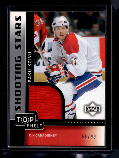 2002-03 Upper Deck Top Shelf - Shooting Stars Jerseys - Saku Koivu #SH-SK /99
