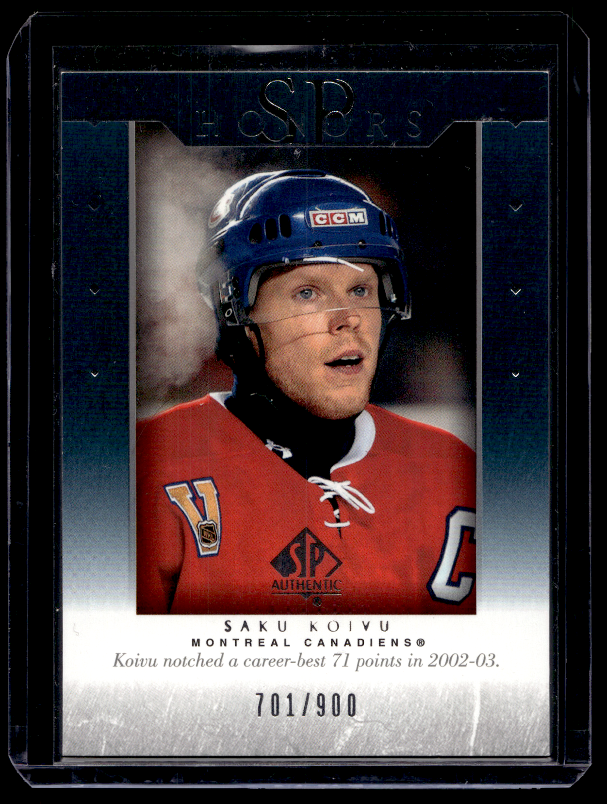 2003-04 Upper Deck SP Authentic - SP Honors - Saku Koivu #H27 /900