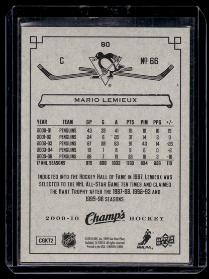 2009-10 Upper Deck Champ's - Green - Mario Lemieux #80
