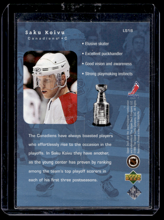 1998-99 Upper Deck - Lord Stanley's Heroes - Saku Koivu #LS18