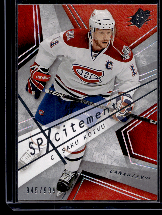 2008-09 Upper Deck SPx - SPXcitement - Saku Koivu #X58 /999
