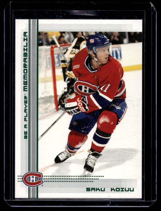 2000-01 In the Game Be A Player Memorabilia - Emerald - Saku Koivu #151 /10