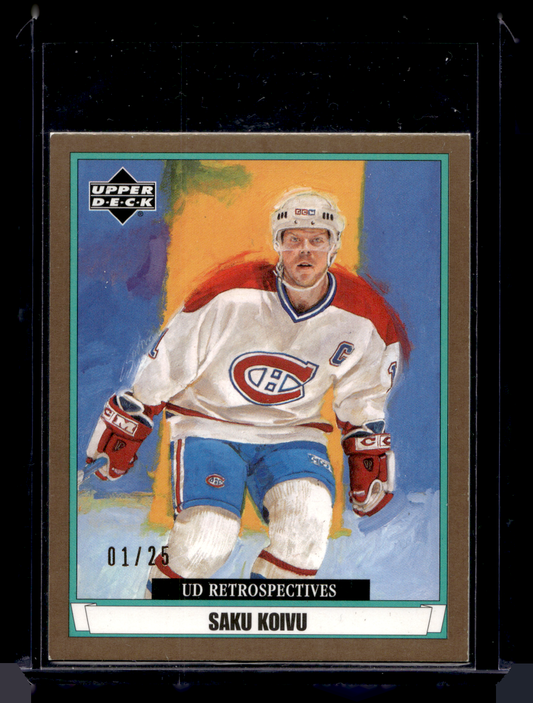 2002-03 Upper Deck Artistic Impressions - UD Retrospectives - Gold - Saku Koivu #R47 /25
