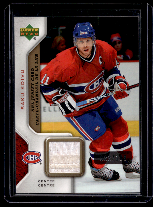 2007-08 Upper Deck McDonald's - Jerseys - Saku Koivu #MJ-SK /100