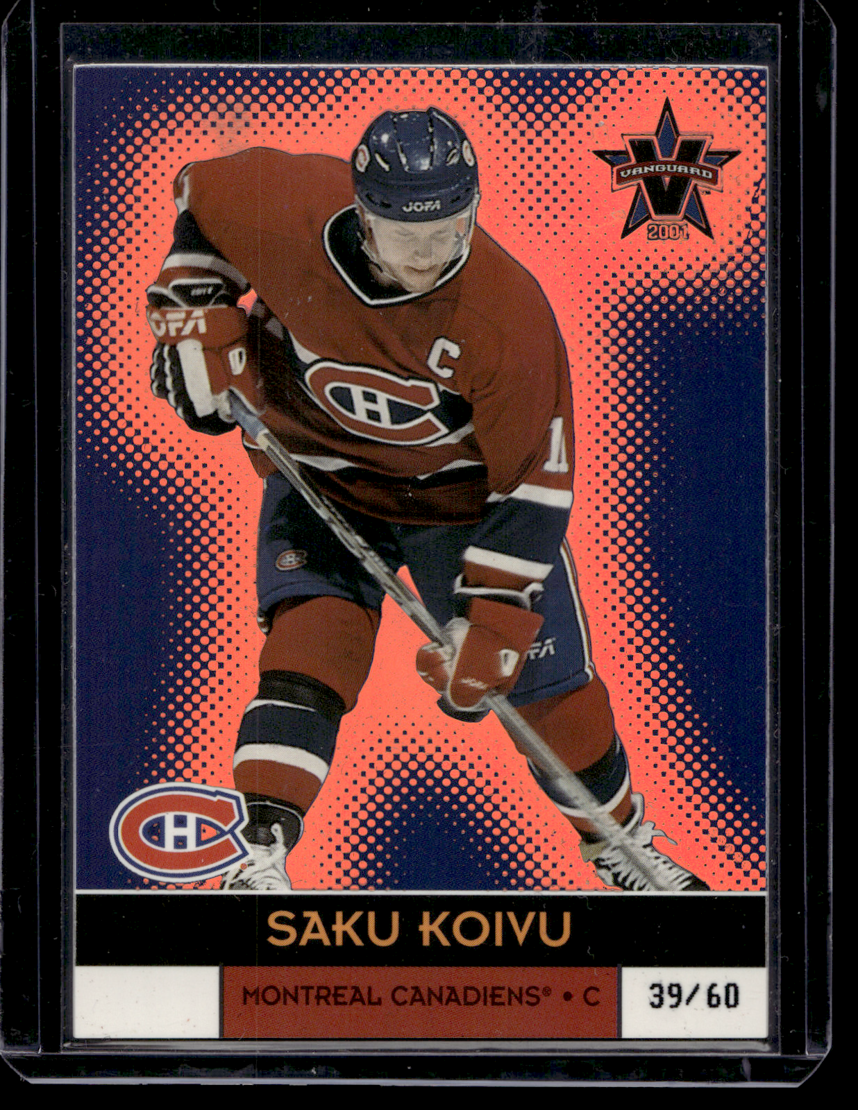 2000-01 Pacific Vanguard - Holographic Gold - Saku Koivu #51 /60