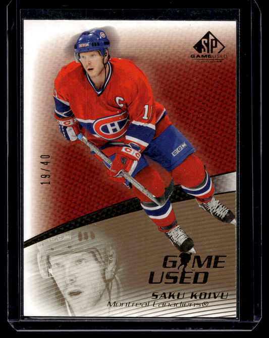 2003-04 Upper Deck SP Game Used Edition - Gold - Saku Koivu #25 /40
