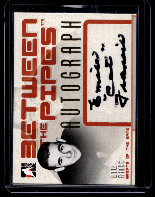 2006-07 In the Game Between the Pipes - Autographs - Emile Francis #A-EF