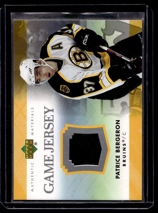 2007-08 Upper Deck - Game Jersey Series 1 - Patrice Bergeron #J-PB