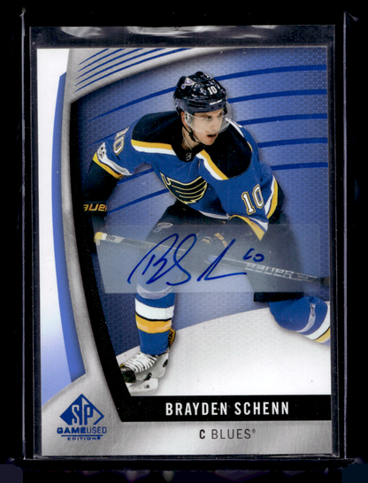 2017-18 Upper Deck SP Game Used - Blue Autographs - Brayden Schenn #13