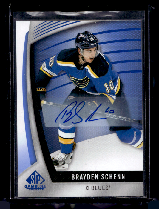 2017-18 Upper Deck SP Game Used - Blue Autographs - Brayden Schenn #13