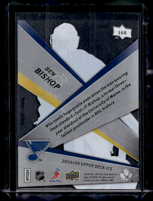 2008-09 Upper Deck Ice - Ice Premieres Level 2 - Ben Bishop #168 /499 RC