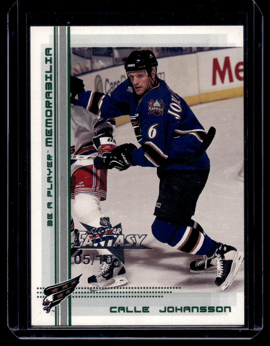 2000-01 In the Game Be A Player Memorabilia - Emerald All-Star Fantasy - Calle Johansson #166 /10