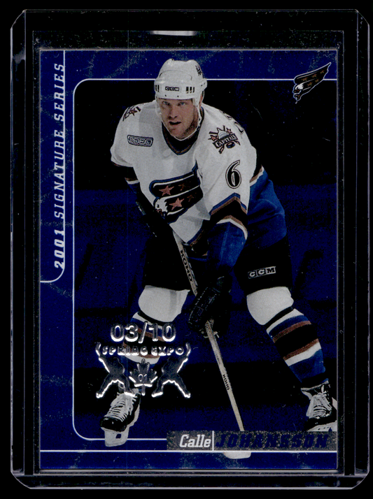 2000-01 In the Game Be A Player Signature Series - Sapphire Toronto Spring Expo - Calle Johansson #94 /10