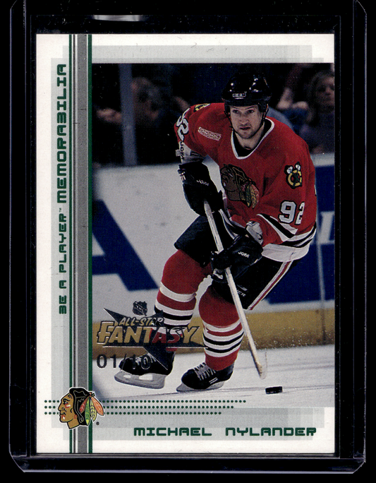 2000-01 In the Game Be A Player Memorabilia - Emerald All-Star Fantasy - Michael Nylander #335 /10