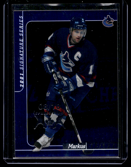 2000-01 In the Game Be A Player Signature Series - Sapphire Toronto Spring Expo - Markus Naslund #247 /10
