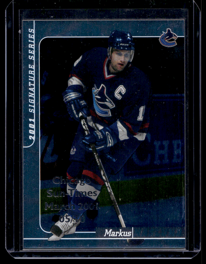 2000-01 In the Game Be A Player Signature Series - Chicago Sun-Times - Markus Naslund #247 /10
