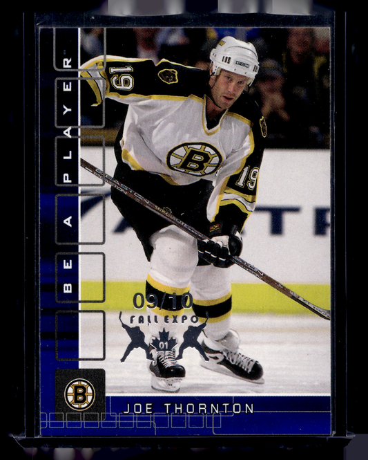2001-02 In the Game Be A Player Memorabilia - Sapphire Toronto Fall Expo - Joe Thornton #8 /10
