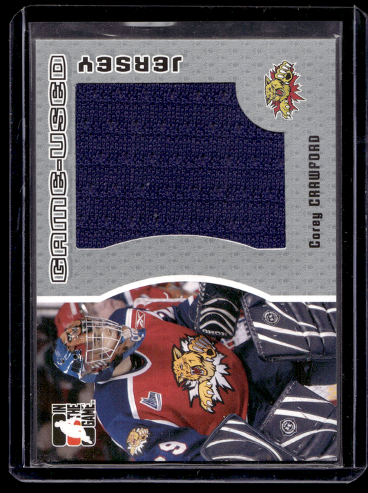 2005-06 In the Game Heroes and Prospects - Game-Used Jersey - Silver - Corey Crawford #GUJ-37 /100