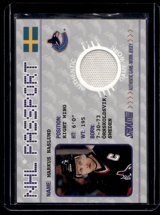 2002-03 Topps Stadium Club - NHL Passport - Markus Naslund #NHLP-11