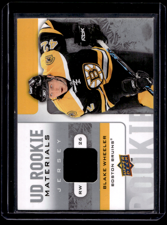 2008-09 Upper Deck - UD Rookie Materials - Blake Wheeler #RM-BW RY