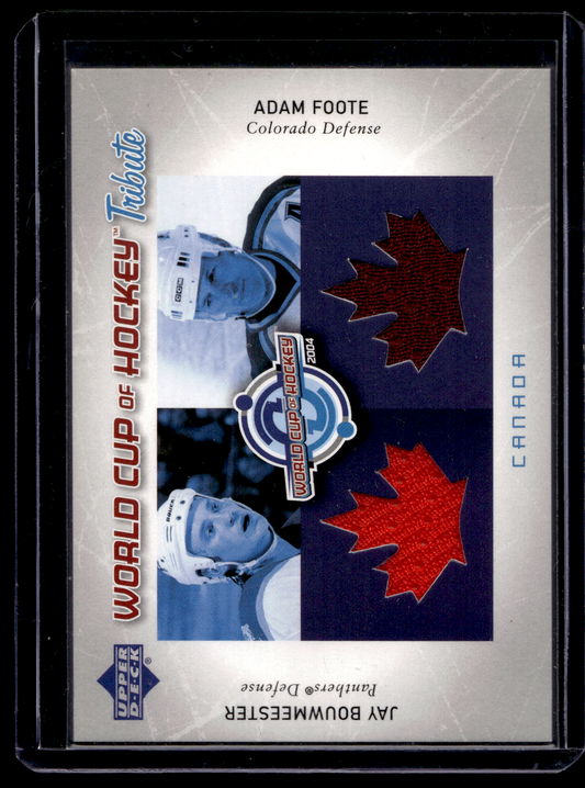 2004-05 Upper Deck - World Cup of Hockey Tribute - Adam Foote / Jay Bouwmeester #WC-JB/AF