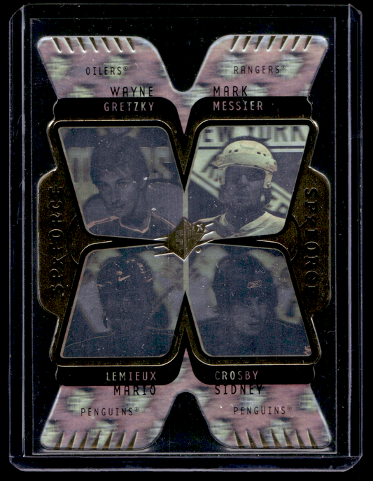 2007-08 Upper Deck SPx - SPx Force - Wayne Gretzky / Mark Messier / Mario Lemieux / Sidney Crosby #F1